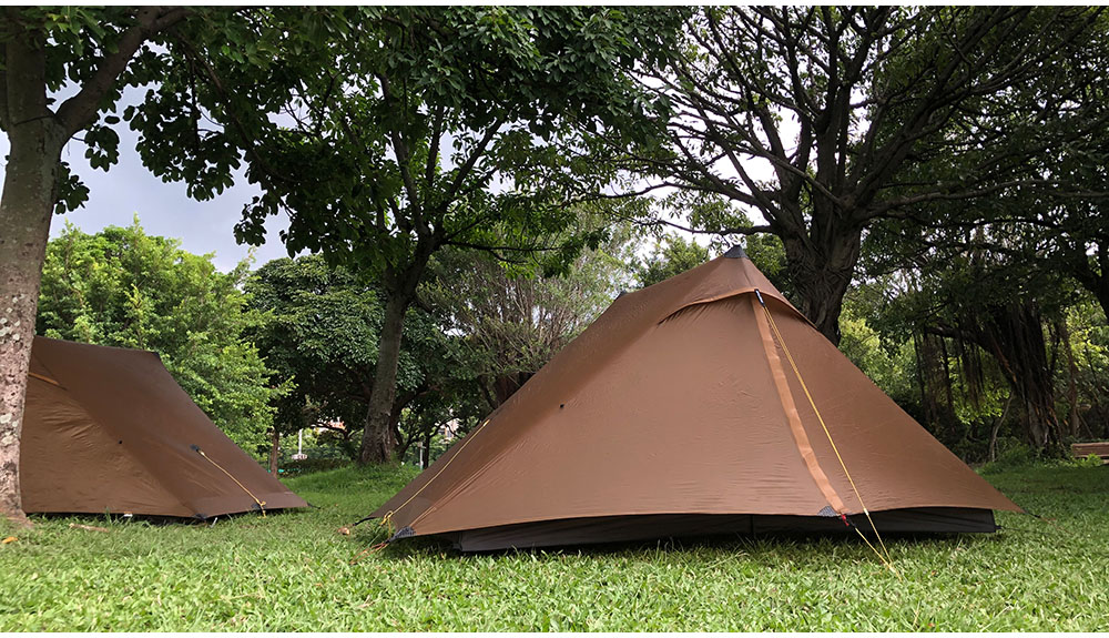 Cheap Goat Tents 3F Lanshan 2 Pro Just 915 Grams 2 Side 20D Silnylon LightWeight  2 Person No See Um 3 And 4 Season Backpacking Camping Tent Tents 